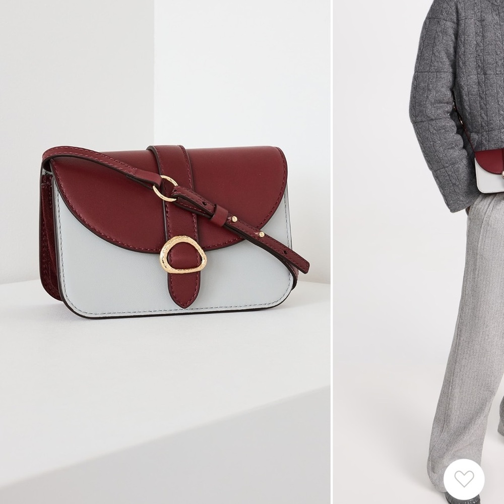 Ulla Johnson Esme Elegant Two-Tone Leather Shoulder Bag